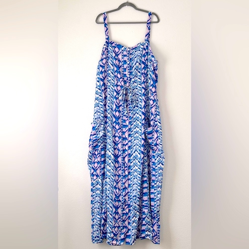 Silky tiered maxi dress, size 2X